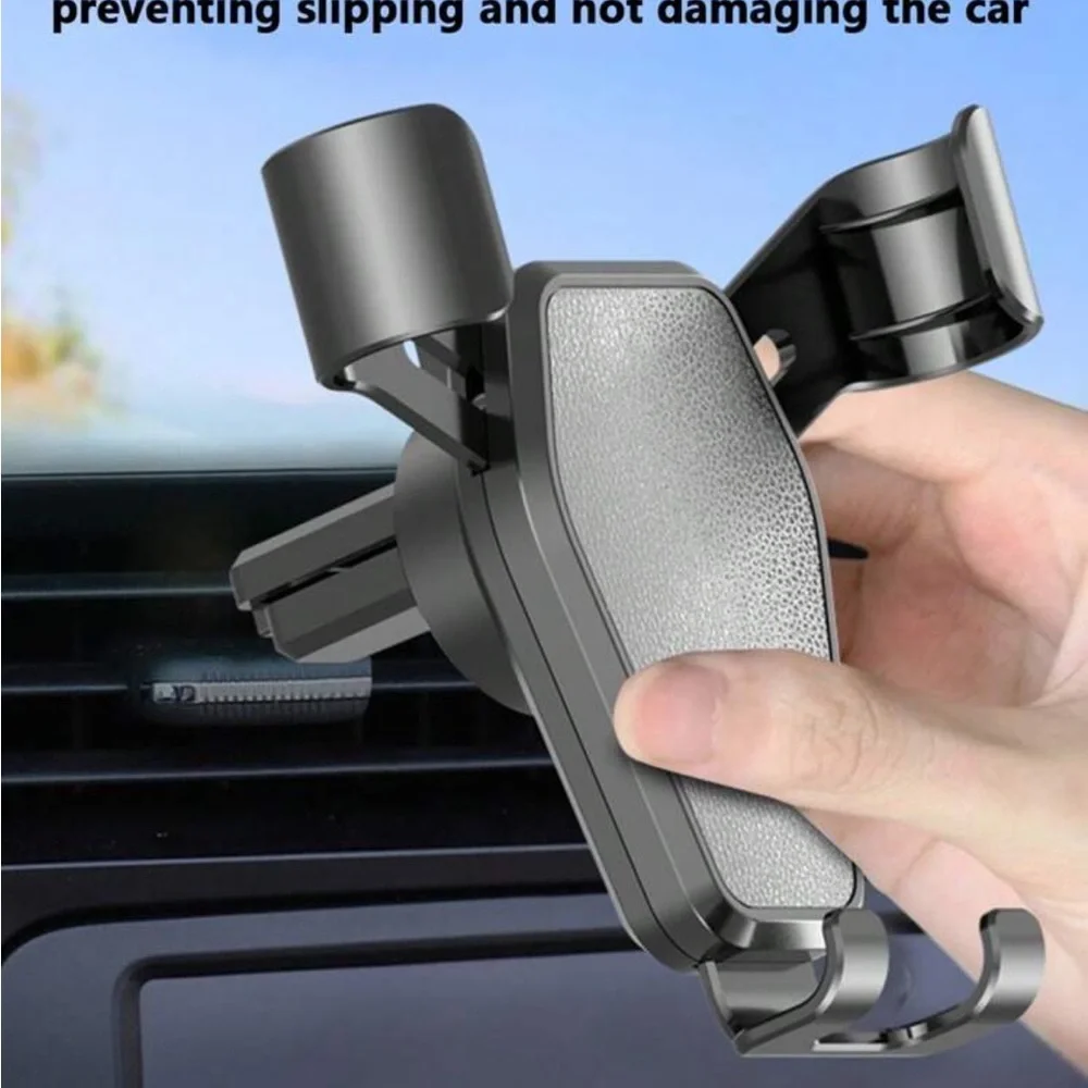 universal black car phone holder, air vent mount